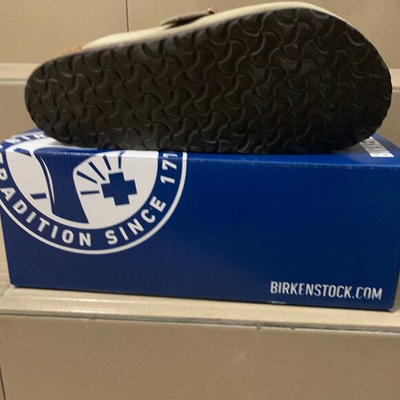 Birkenstock Boston Wome Taupe Suede Leather Soft Footbed New w/box Narrow/Wide - Picture 5 of 10